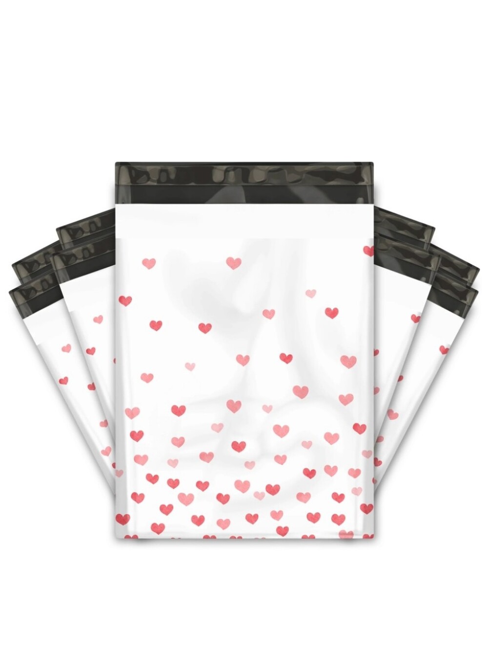 25ct, 10x13 HEARTS POLY MAILERS